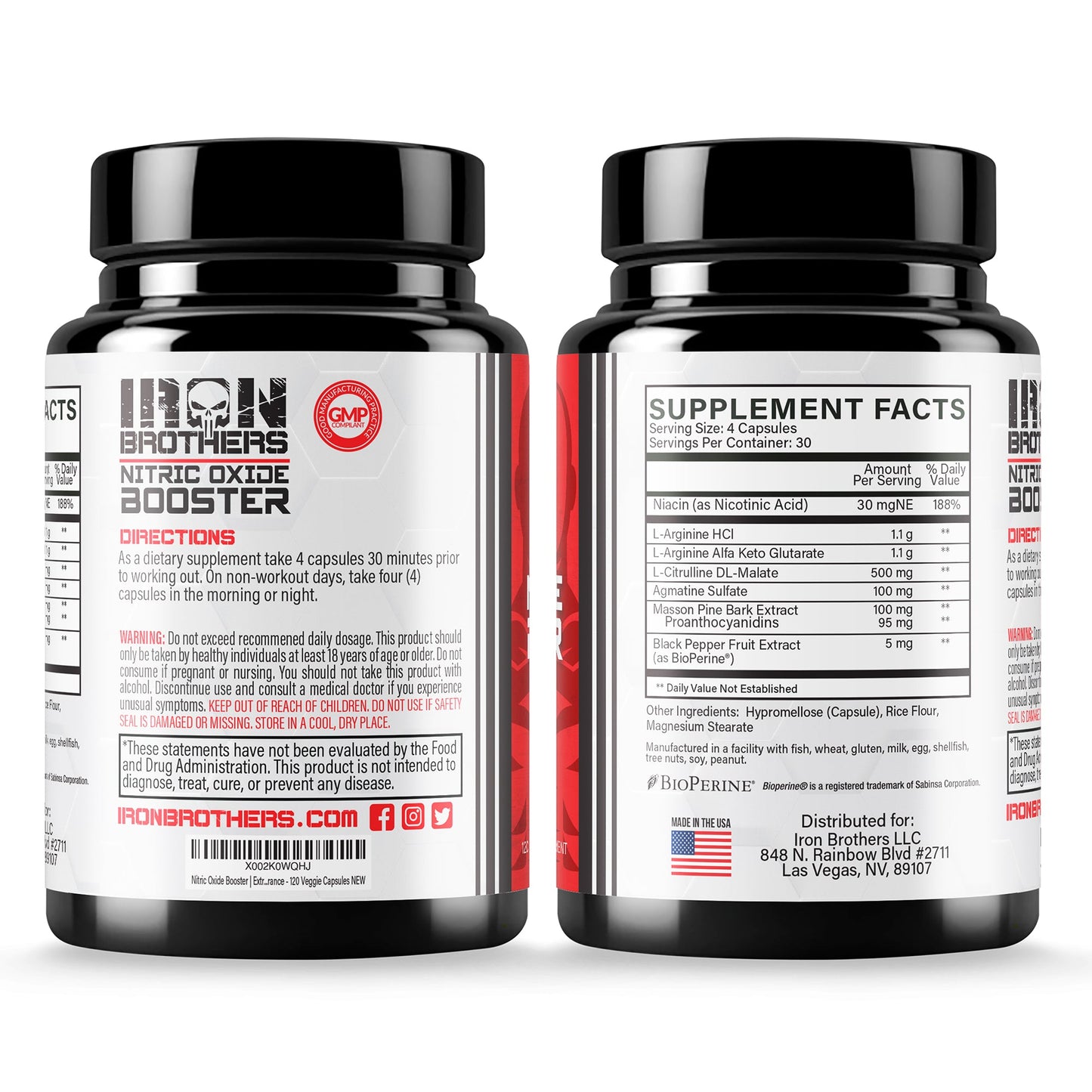 Nitric Oxide Booster Iron Brothers Supplements | Canada