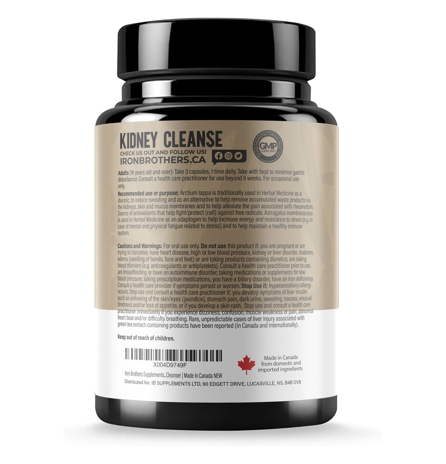 Kidney Cleanse Iron Brothers Supplements | Canada